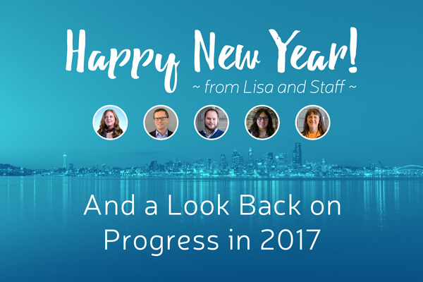Happy New year from Lisa and Staff, and a look back on progress in 2017